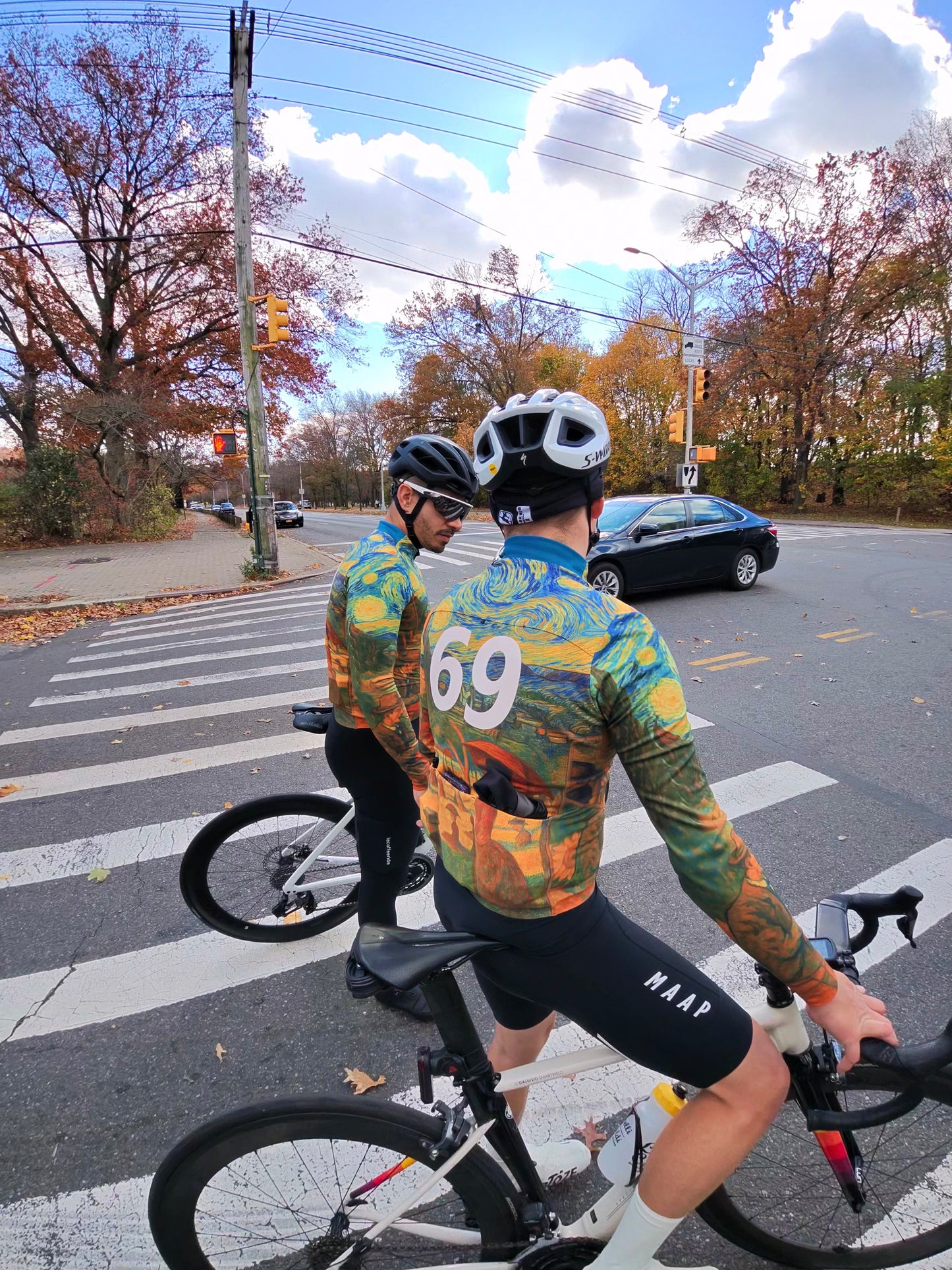 Museum Masterpiece: Van Gogh’s World Thermal Fleece Long Sleeve Cycling Jersey 1/40 - MEN